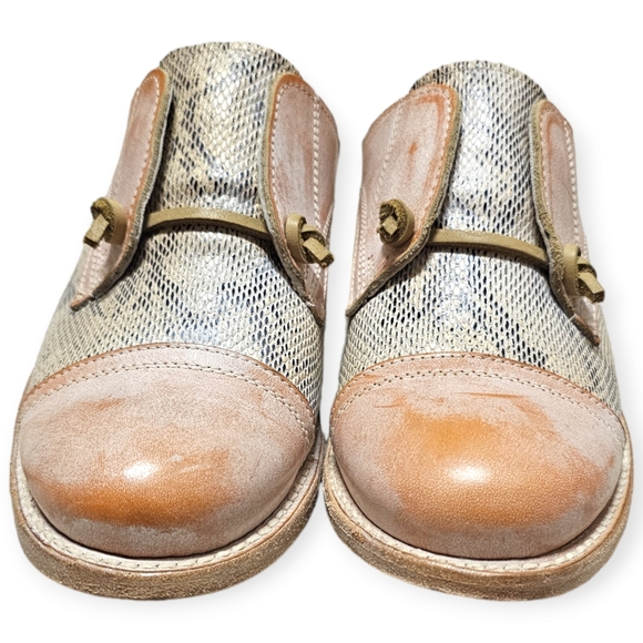 Freebird by Steven Malena Weathered Leather Mule Style Oxford Shoes - Picture 4 of 12